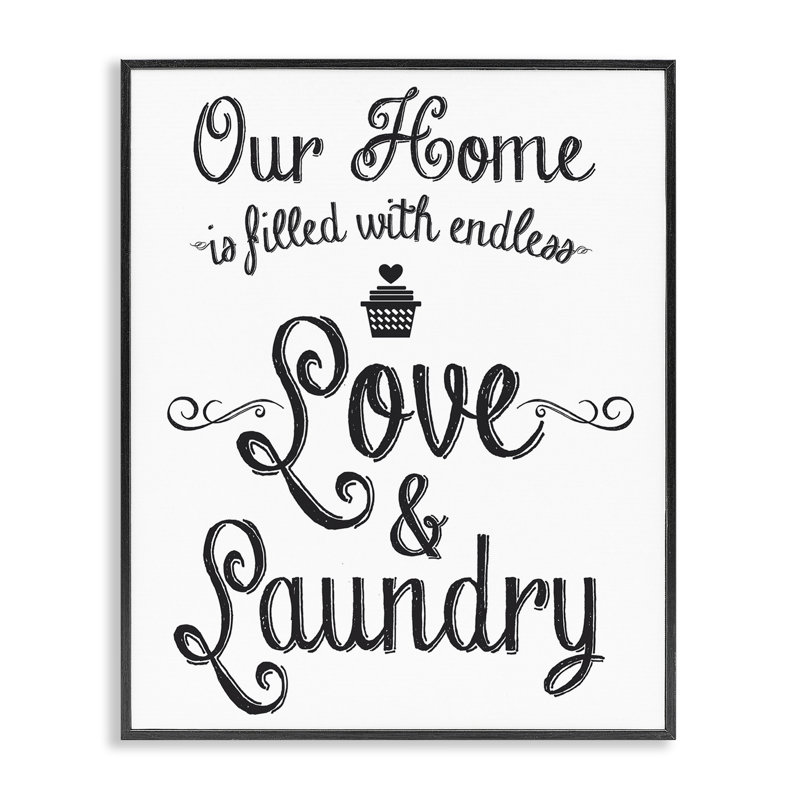 «Endless Love & Laundry», art de la giclée encadrée par lettré et doublé, Giclée encadrée noir minuit, H 30 po x l 24 po