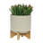 S/2 5/8" PLANTER W/ WOOD STAND