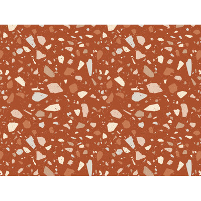 Rovshan Vinyl Machine Printed Area Rug