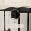 56 à 60 po Large porte de douche à charnière semi-pivotante en verre trempé de 72 mm de hauteur, 1/4 po de 6 mm, noir mat, réversible, poignée en acier inoxydable pour une utilisation facile et durable