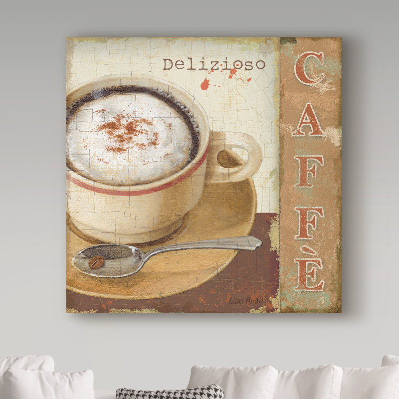 « coffee lovers ii », reproduction d’impression sur toile tendue, H 14 po x l 14 po x P 2 po