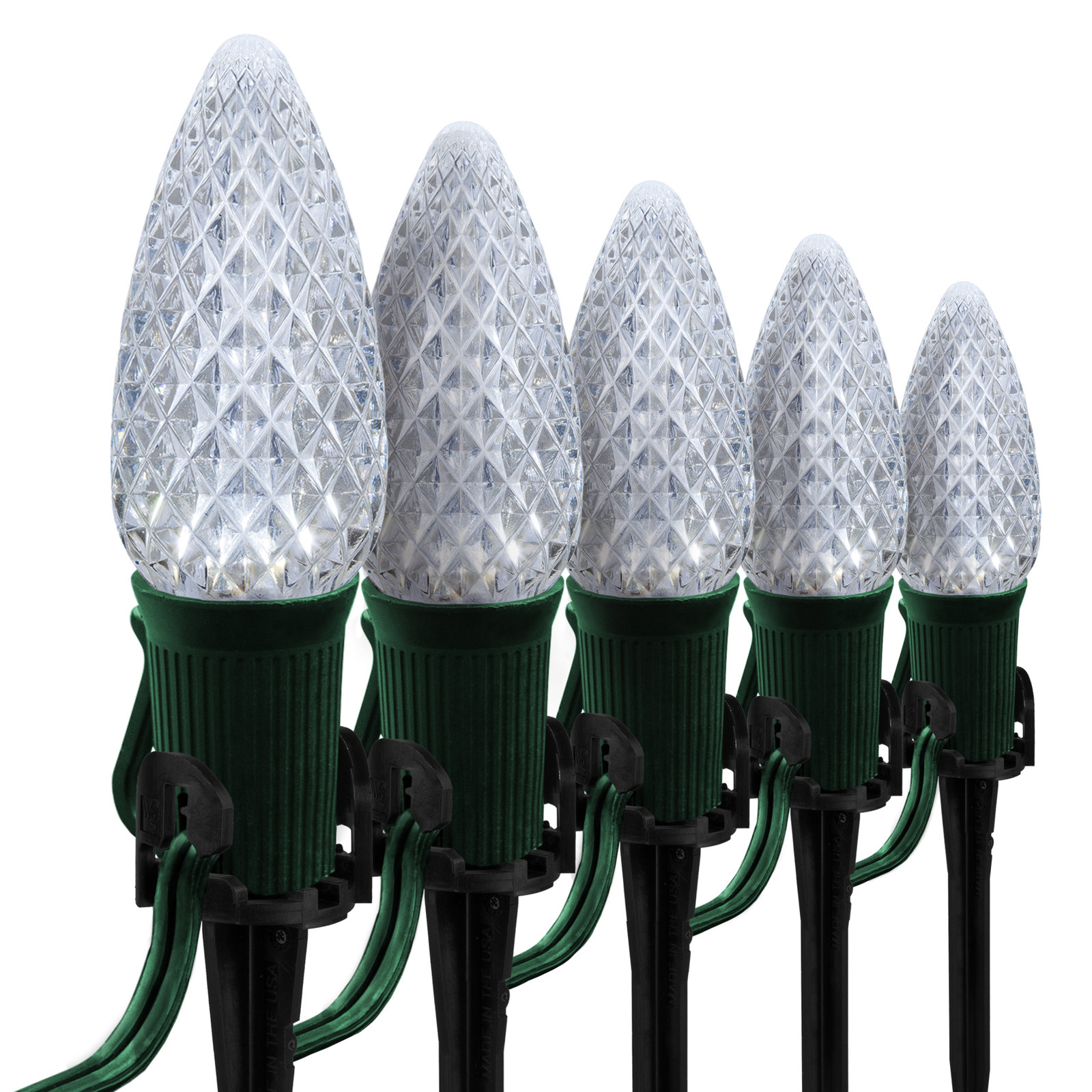 C9 OptiCore LED Pathway Lights, Cool White, 25 feet
