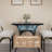 Marble-Look Rectangular Dining Table Set with 4 Boucle Upholstered Chairs – Kitchen & Small Space Dining Set for Apartments-965089489-965089488
