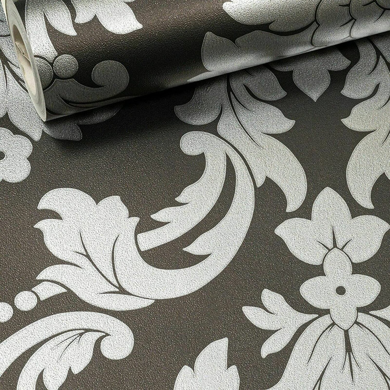 Warre 10m x 53cm Textured Metallic Finish Wallpaper Roll
