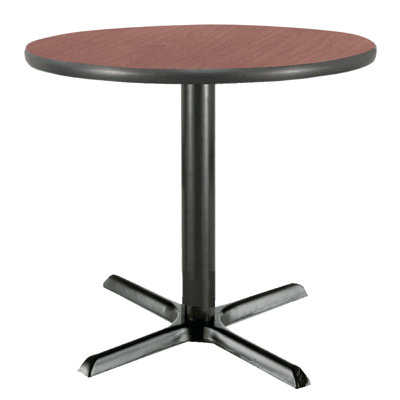 30" L Round Solid Wood Breakroom Table and Chair Set