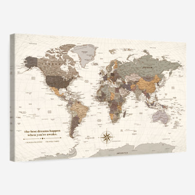 Best Dreams Push Pin Voyage autour du monde Milstead
