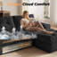 Canapé modulaire avec repose-pieds Boneless-566925129