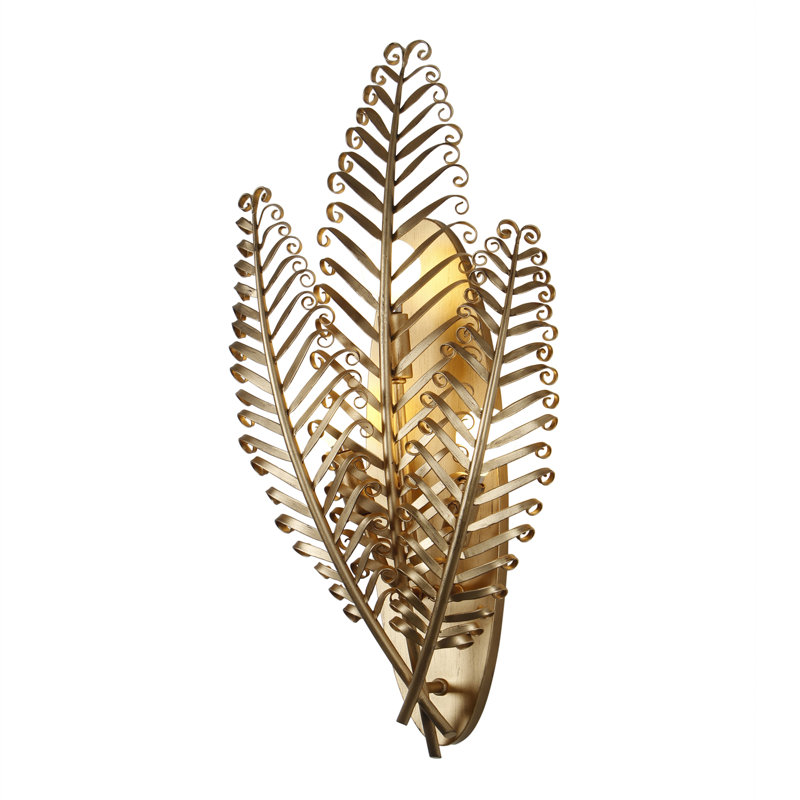 Applique murale moderne dorée 11,5 po 3 lumières (40 watts) Fern