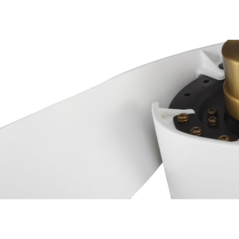 Ventilateur de plafond à hélice à 3 pales 62 "avec 3 lumières DEL avec télécommande et ensemble d'éclairage inclus, Blanc mat