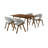Menominee 4 - Person Solid Wood Solid Wood Top Four Leg Dining Set-1332622433-1332622432