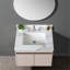 Comptoir de salle de bain 31 po - Blanc, lavabo rectangulaire et dosseret 4 po avec veines blanches incluses