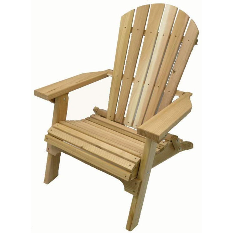 Chaise Adirondack pliante en cèdre, fabrication Amish, Brun