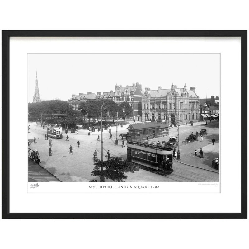 Southport, London Square 1902 by Francis Frith - Single Picture Frame Print, 60cm H x 80cm W x 2.3cm D