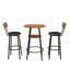 Ensemble 3 pièces table et chaises de bar rondes