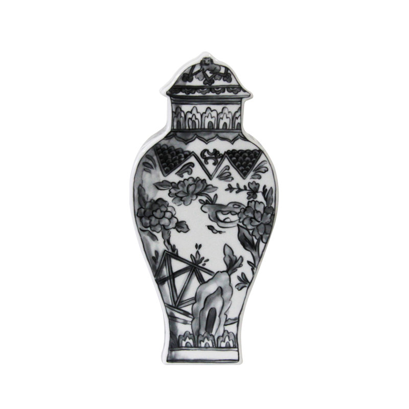 Well Versed Porcelain Table Vase, Gray