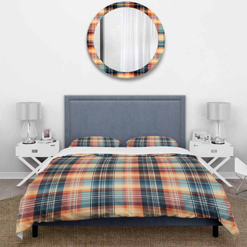 Heritage Tribute Plaid Pattern Plaid Duvet Cover, Queen Duvet Cover + 2 Standard Shams