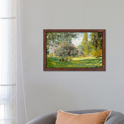Landscape: The Parc Monceau by Claude Monet - Floater Frame Painting on Canvas