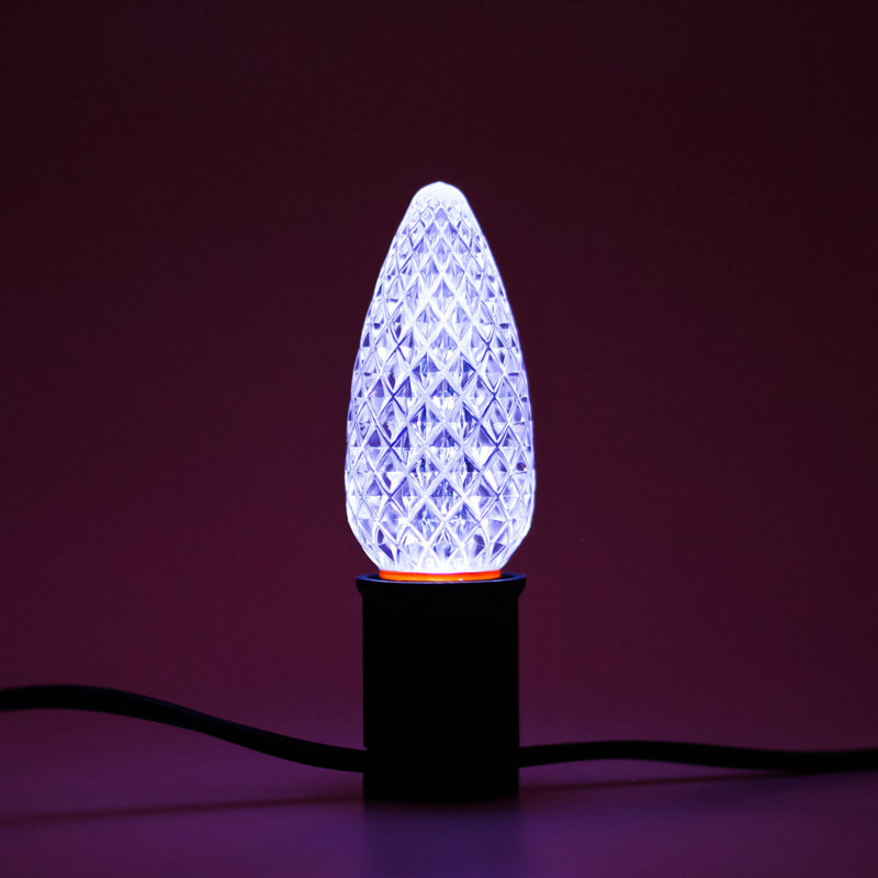C9 LED Bulbs - Polystyrene, Cool White