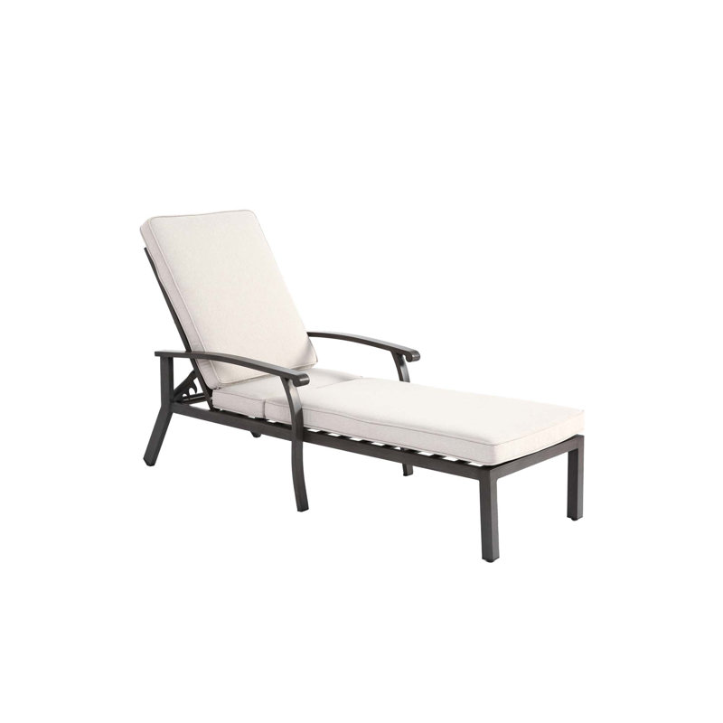 Méridienne en aluminium coulé, Beige