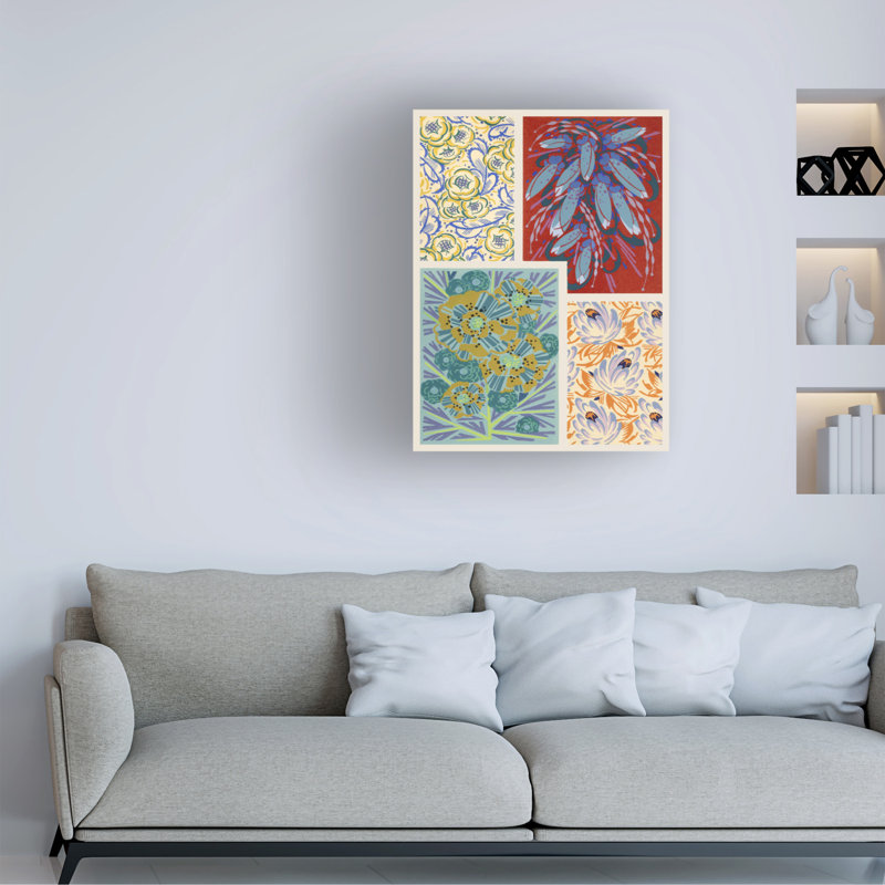Baxter Mill Archive Art Deco Florals V Canvas Art