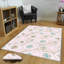 Tapis floral en polyester vert / brun / rose Louella-1580112589