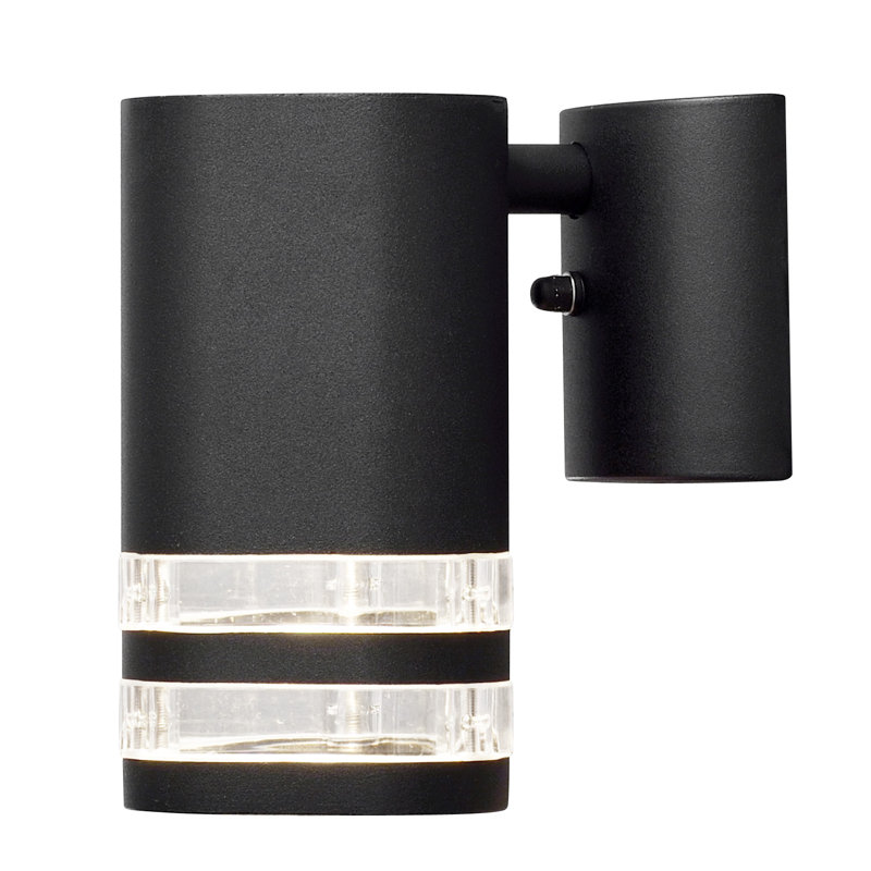 Modena 15.5cm H Outdoor Armed Sconce, Matt Black