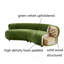 Canapé d'angle incurvé moderne, revêtement en velours vert