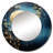 Moon Blue And Gold Cerulean Cycle Dreams IV - Moon Round Mirror Wall Decor_MTMIR116216-1730012058