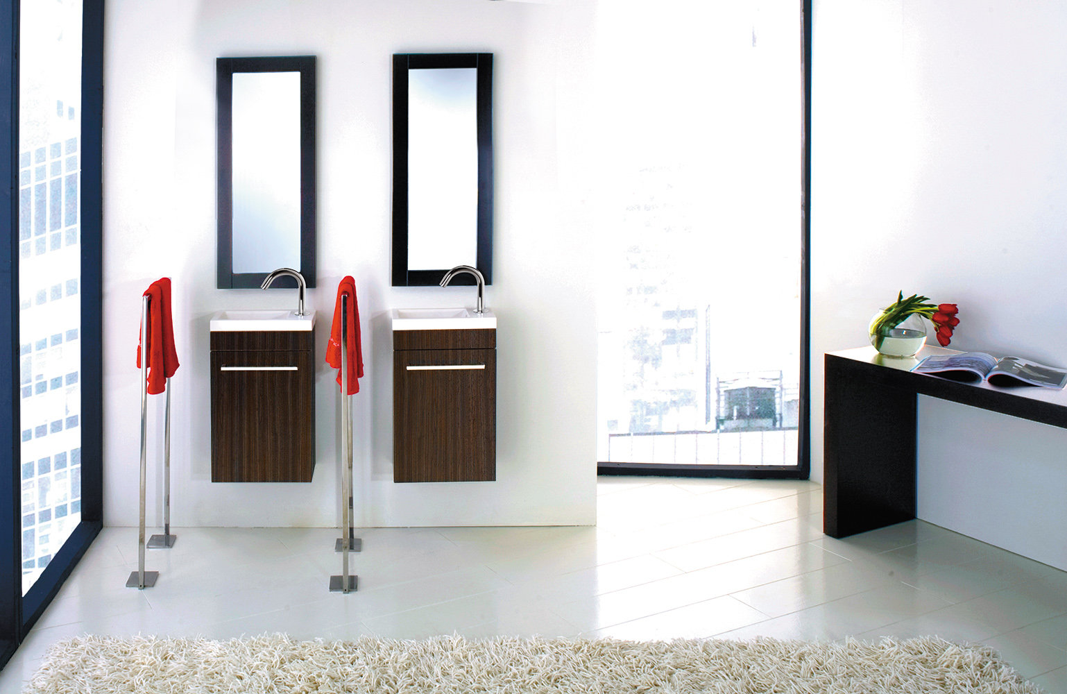 LACAVA Marietta 16'' Single Bathroom Vanity with Solid Surface Top