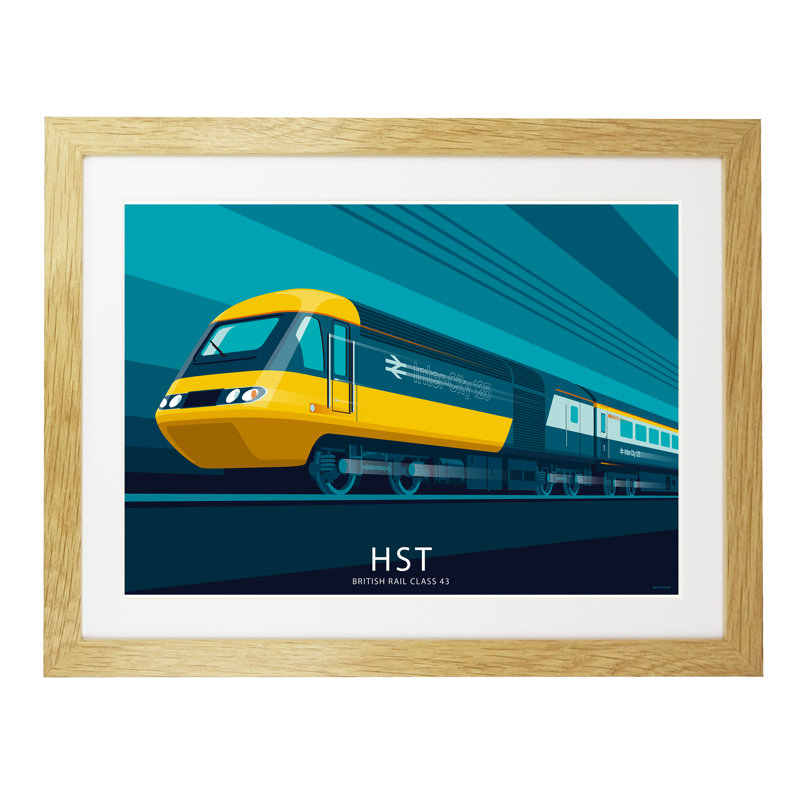 HST - Print, 30cm H x 40cm W x 3cm D, Oak Framed