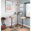 Table de bar / dinette réglable en brun et antique