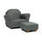 Weybridge Kids 9'' Wood Club Chair Chair and Ottoman-1794375813