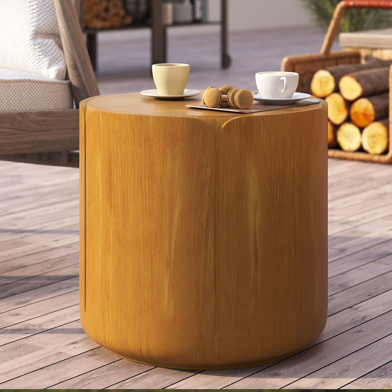 Table d'appoint intérieure ronde 19,29 "H, Naturel