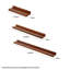 Tablette murale flottante en bois massif-970249723