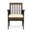 Chaise de salle à manger en bois pour l'extérieur, 2 pièces - coussins d'eau gris et crème, avec siège gris et crème, pour utilisation-115984457