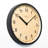 Natural Wood Face Black Frame Round Wall Clock