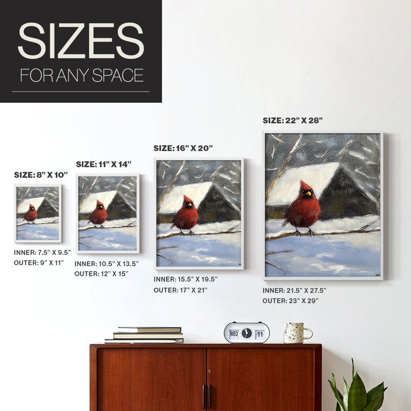 «Christmas Holiday Art» CDL XXVI, reproduction d'art encadrée - bois massif, H 30 po x l 24 po, Blanc