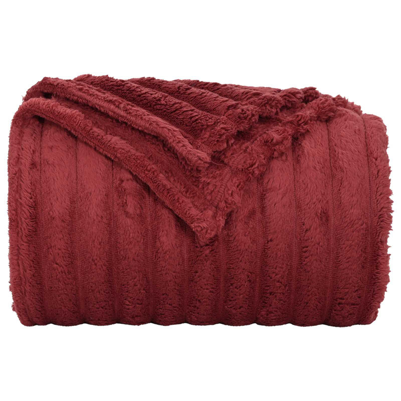 5.1-42 Throw Blanket, 200cm x 150cm, Bordeaux Red
