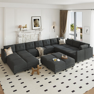 Zendajas Upholstered U-Shaped Sectional Reversible