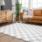Atiran Checkered Plush Pile Gray Area Rug-1505494210