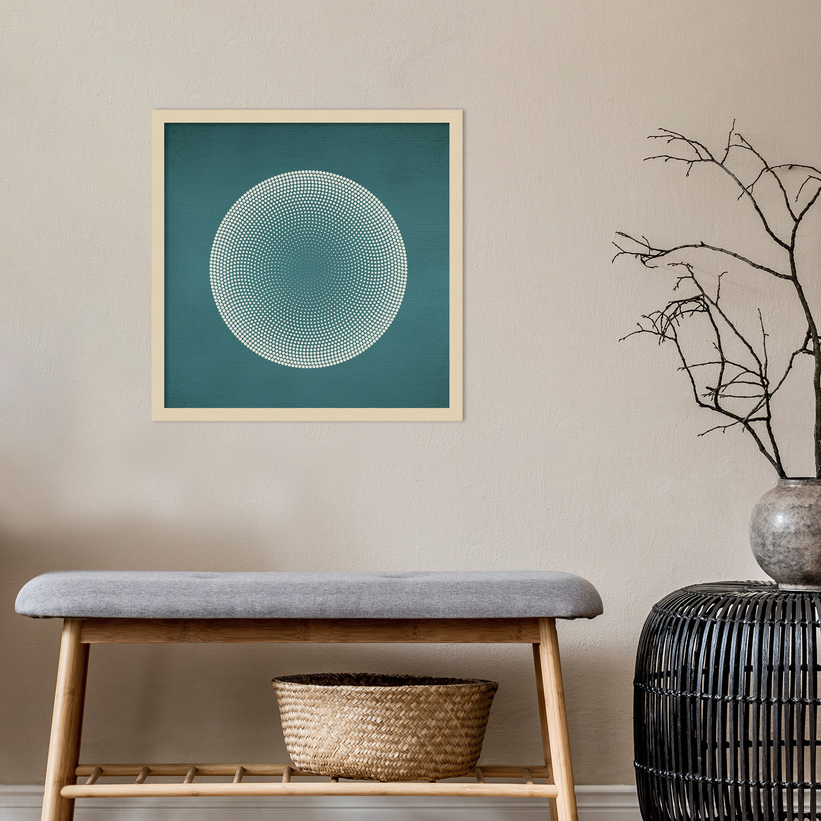 Circles Print by Incado, Brown, 21" H x 21" W x 1" D