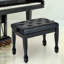 Feltault Faux Leather Piano Stool Height Adjustable Seat Keyboard Bench Black