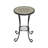 Patio Side Table With Shelf,Brown+Black