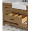 Meuble-lavabo simple 55 po avec lavabo en pierre blanc Maxbano Farmhouse