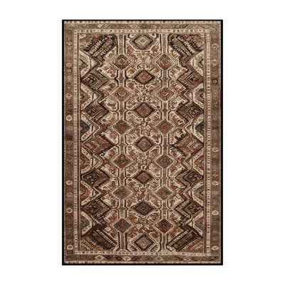 Machine Washable Turkish Brown Area Rug