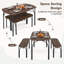 Ensemble de table de salle à manger 3 pièces pour 4 personnes avec structure en métal