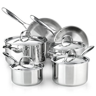 Cook's Essentials 11-Piece ChromaGlide Cookware Set