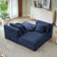 Chaise longue double compressible avec porte-gobelets-738887194