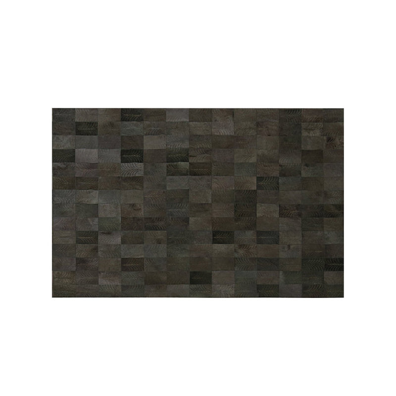 Tapis gris peau de vache Art Hide, Rectangle 6 pi 7 po x 9 pi 8 po