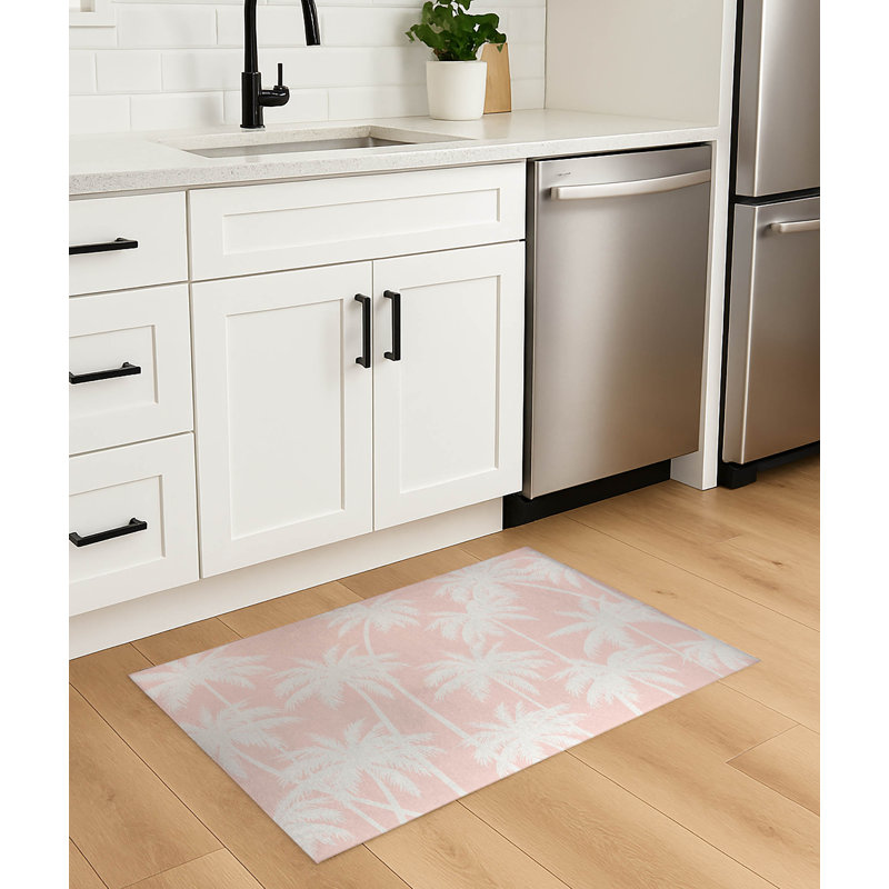 Tapis de cuisine Palm, Rectangle 4pi x 6 pi, Rose